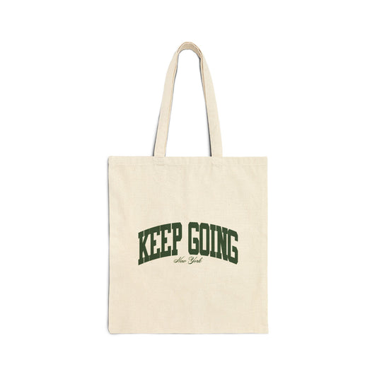 Keep Going Canvas Tote